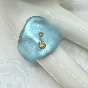 Alexis Bittar ‘Aegean Sea - Blue’ Organic Block  Ring